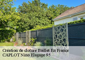 Création de cloture  baillet-en-france-95560 CAPLOT Nino Elagage 95